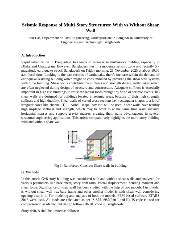 article Seismic Response of Multi | PDF