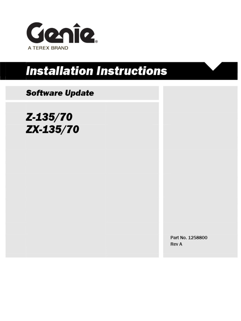 Genie Z135 Software Update | PDF