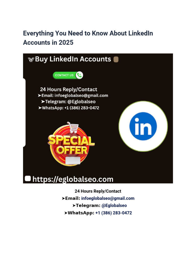 Everything You Need to Know About LinkedIn Accounts in 2025 | PDF ...