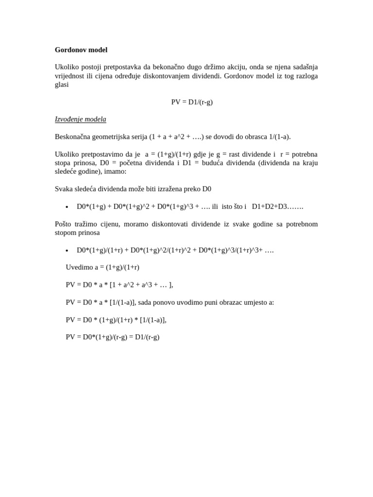 Gordonov Model | PDF