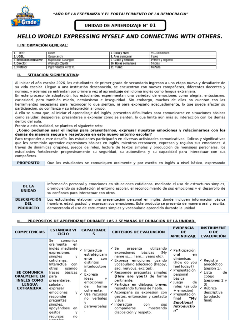 UNIDAD 1 | PDF | Aprendizaje | Las emociones