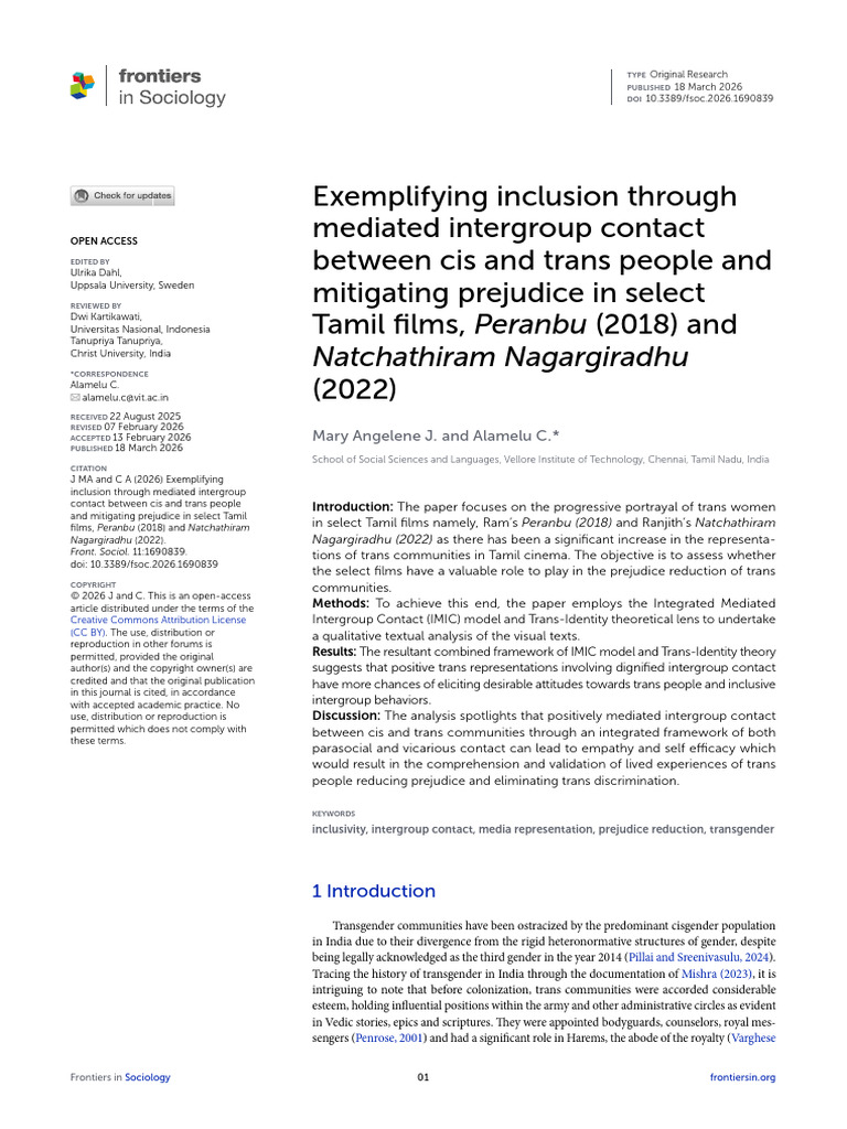 Exemplifying Inclusion Through Mediated Intergroup | PDF | Transgender ...