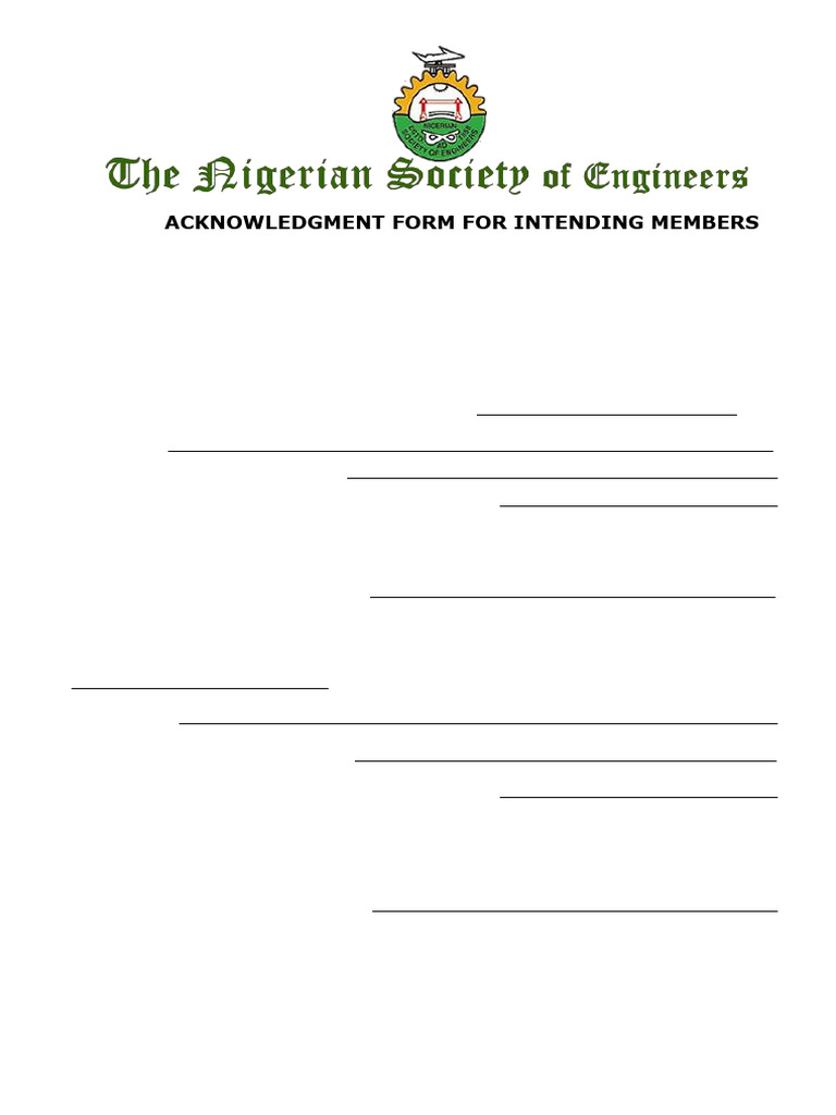 Acknowledgement Form | PDF