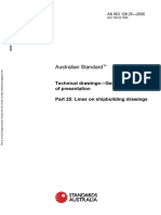 As ISO 128.25-2005 Technical Drawings - General Principles of Presentation Lines On Shipbuilding Drawings