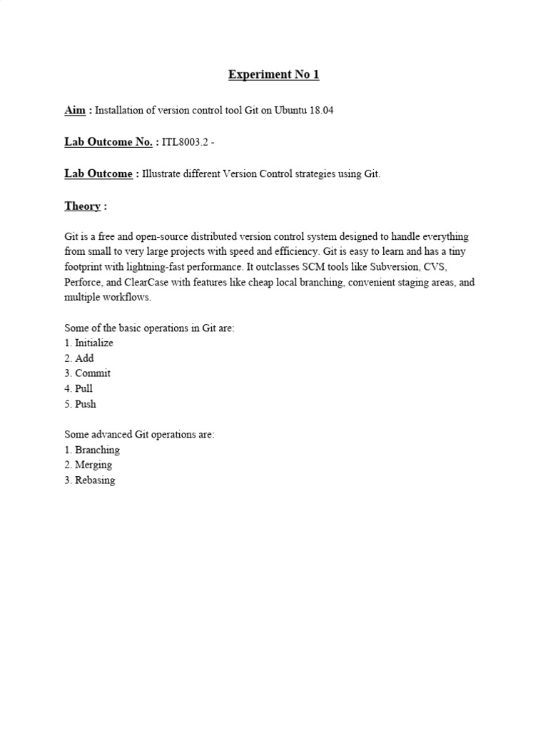 Devops Exp 1 | PDF
