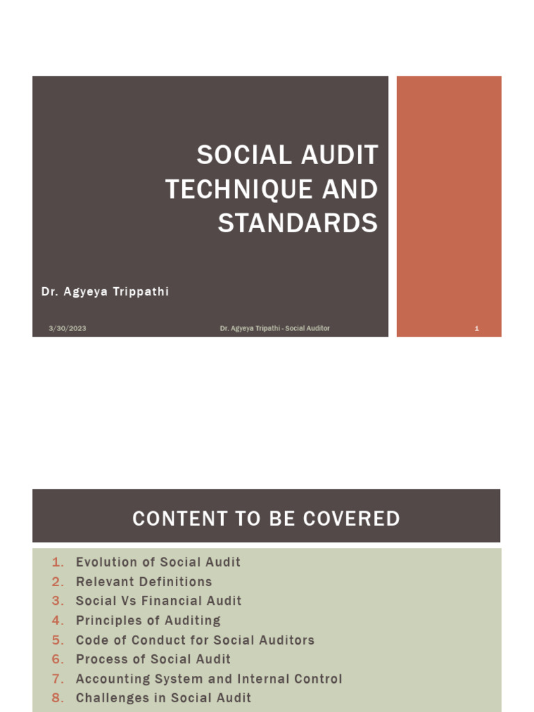 Social Audit Technique and Standards | PDF | Audit | Financial Audit