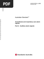 As ISO 9703.2-2002 Anaesthesia and Respiratory Care Alarm Signals Auditory Alarm Signals