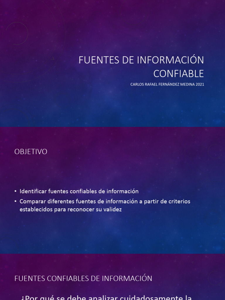 Fuentes de Información Confiable | PDF | Internet | Red mundial