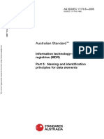 As ISO IEC 11179.5-2005 Information Technology - Metadata Registries (MDR) Naming and Identification Principl