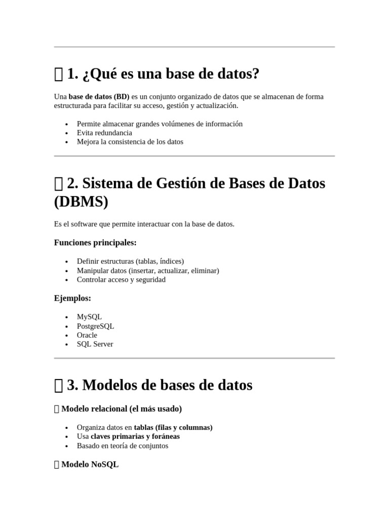 Base de Datos | PDF | Bases de datos | SQL