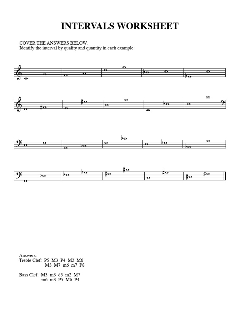 Intervals Worksheet | PDF