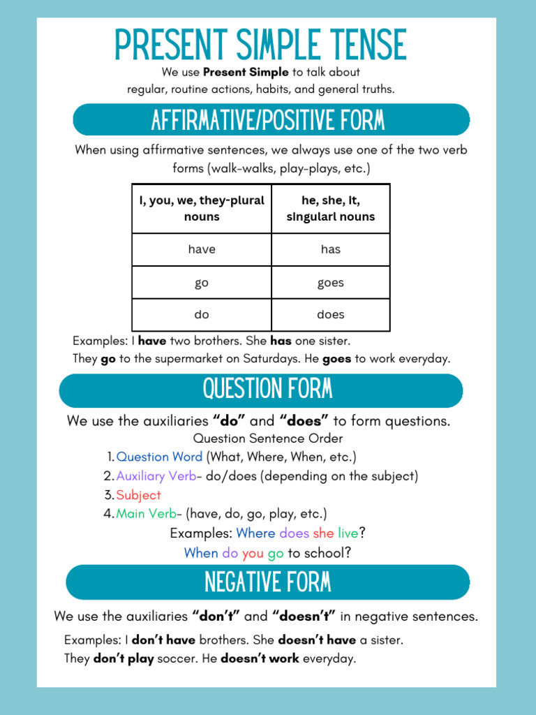 13-The Simple Present Tense-VISUAL | PDF