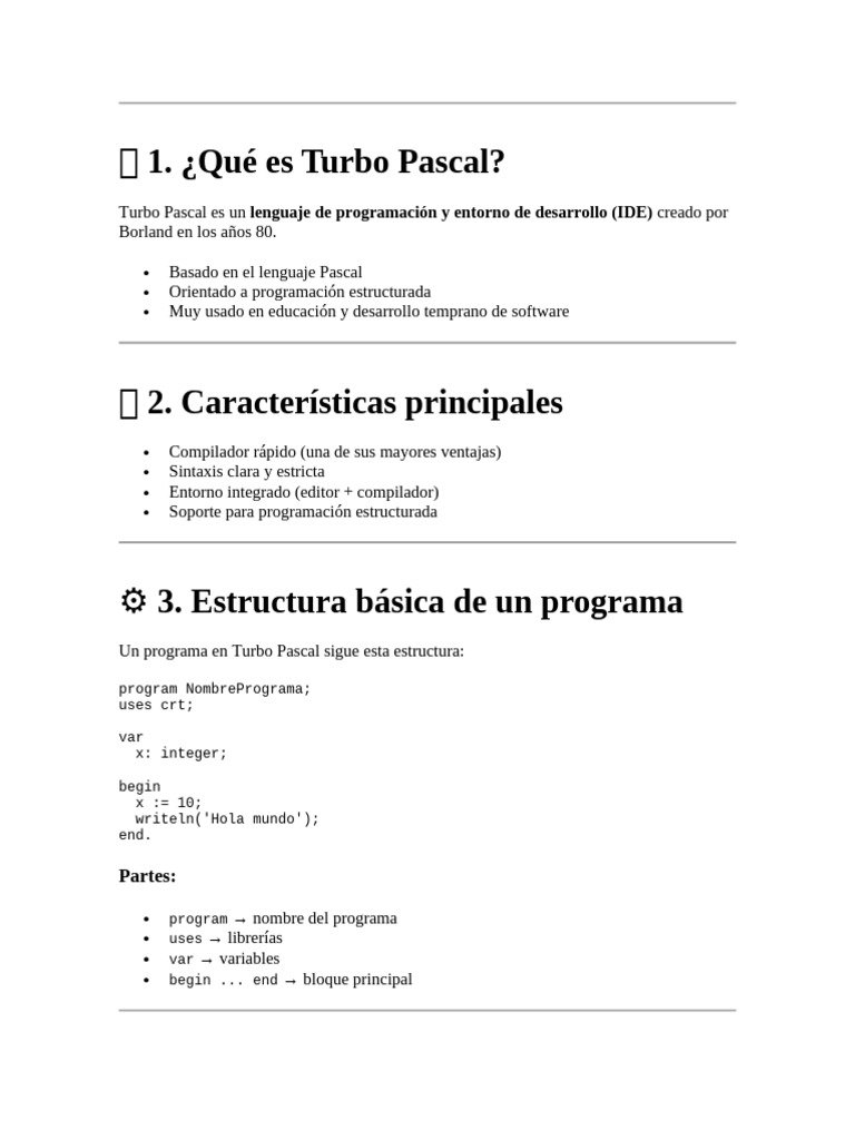 Turbo pascal | PDF