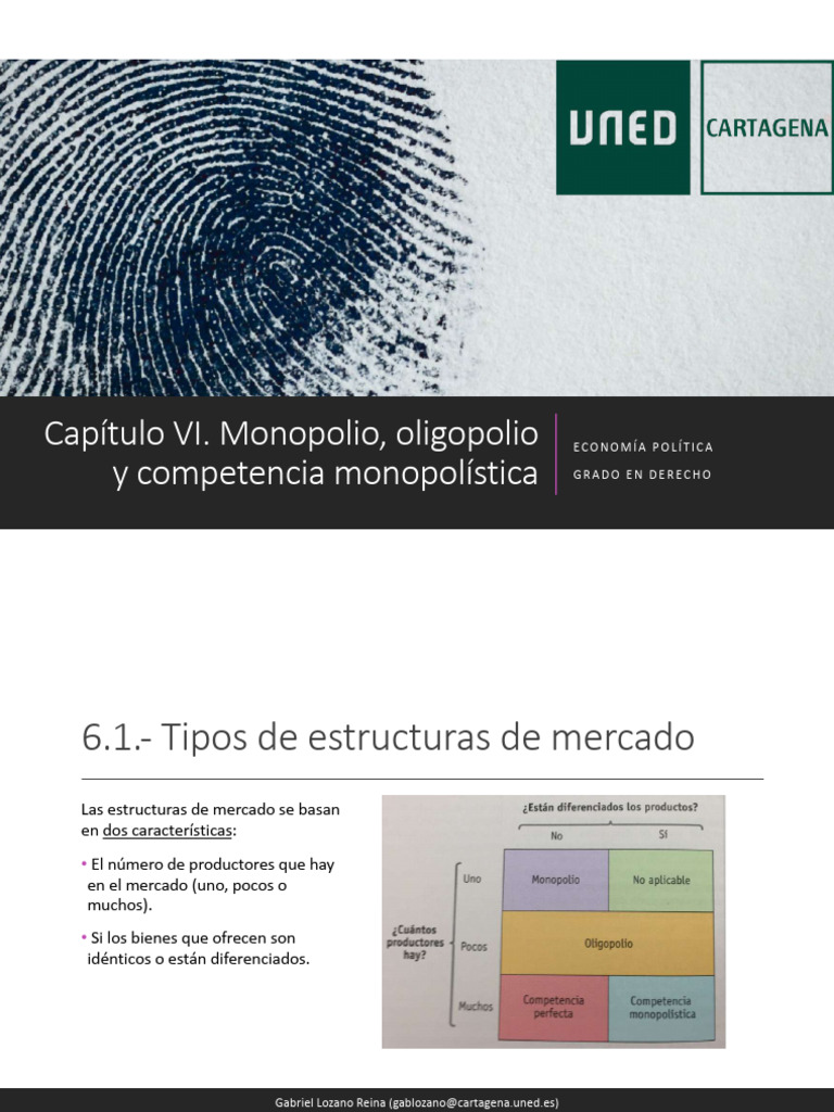 Tema 6 EP Derecho Compressed-1 | PDF | Monopolio | Oligopolio