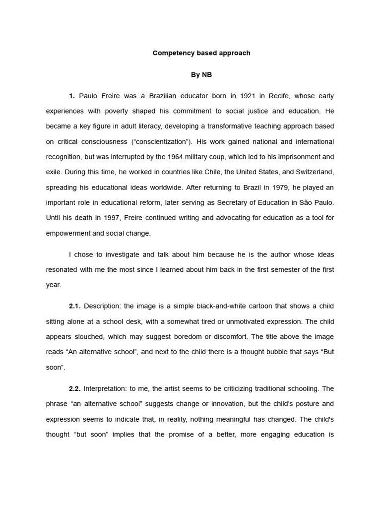 Competency Based Approach. NB | PDF