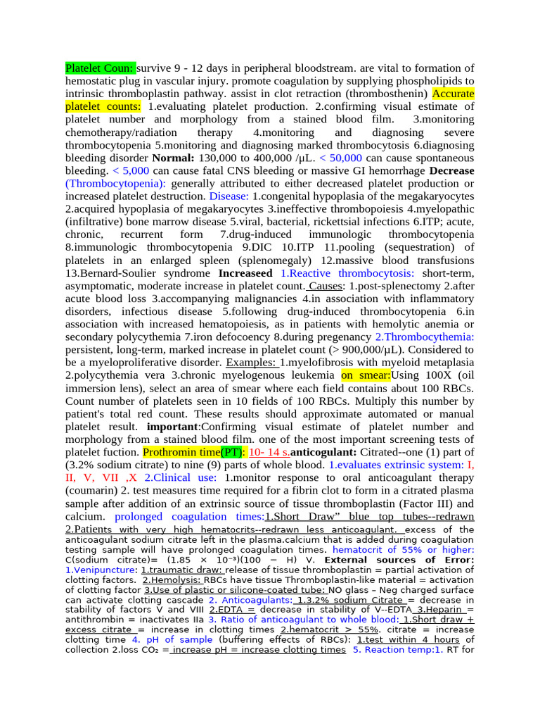 31lab | PDF | Coagulation | Platelet