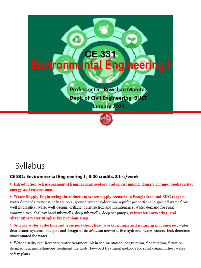 Handout 01 Introduction to Environment Engineering I | PDF | Ecosystem ...