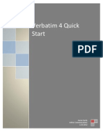 Verbatim 4 Quick Start