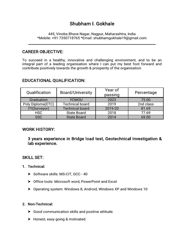 Resume Shubham | PDF