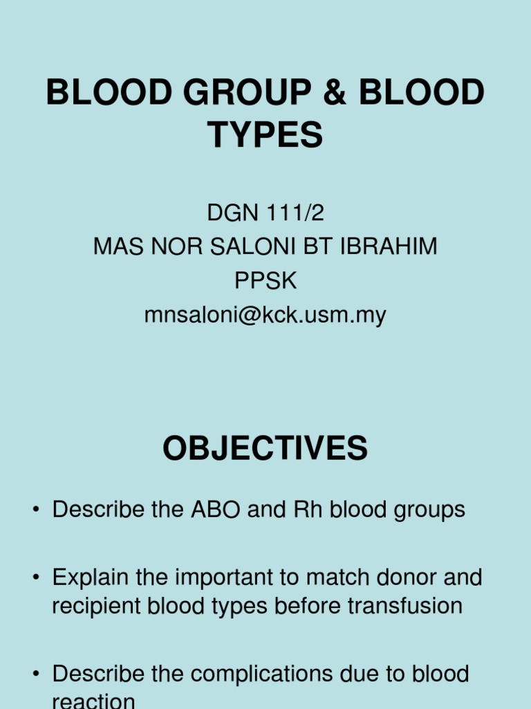 A Comprehensive Guide to ABO and Rh Blood Groups: Their Classification ...
