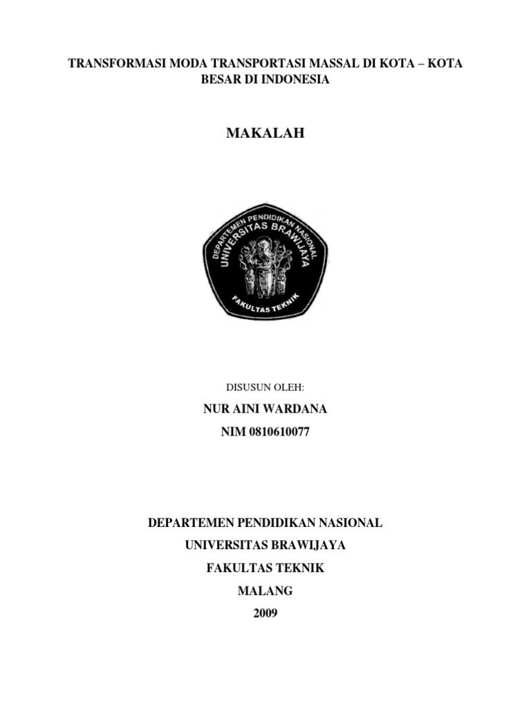 makalah sistem transportasi