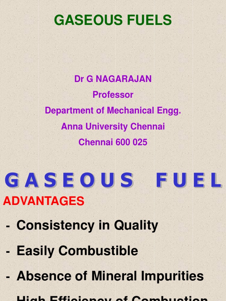Gaseous Fuel Natural Gas Fuels