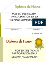 Diploma de Honor
