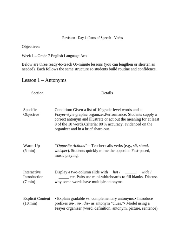 Lesson Plan - Simple Report | PDF