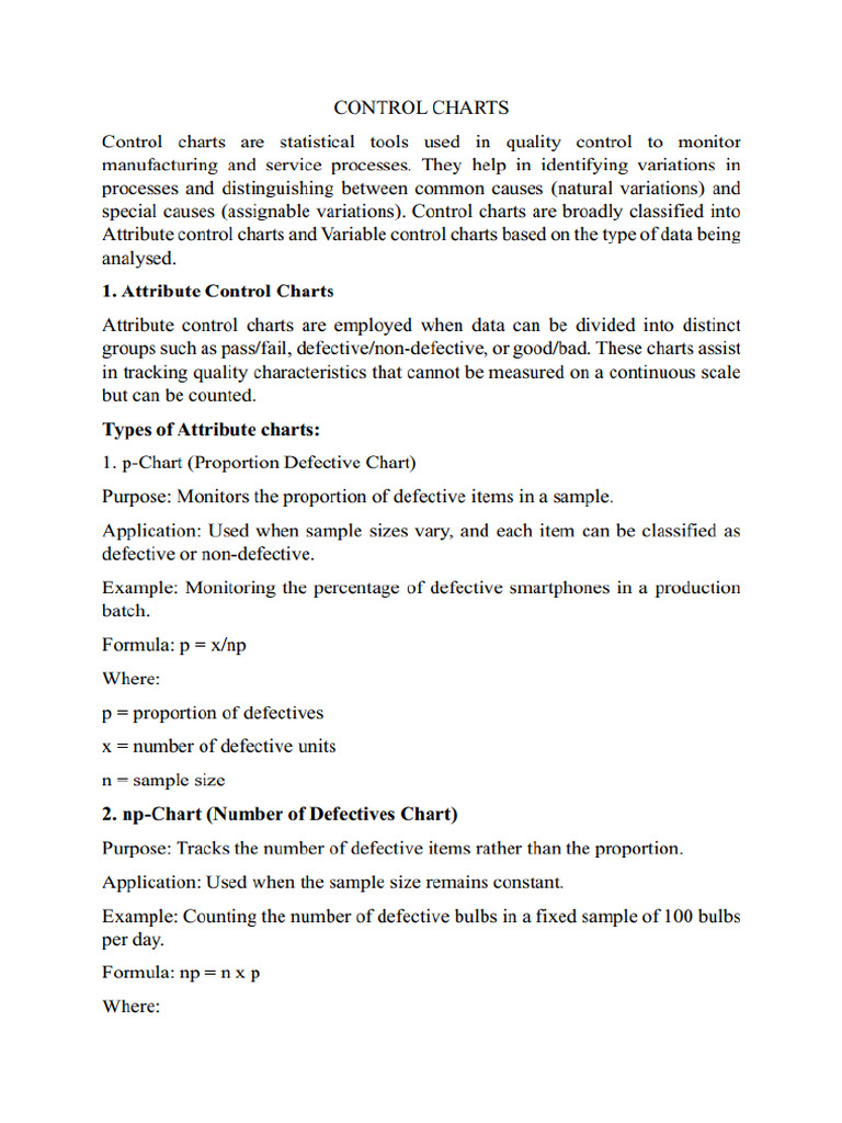 Control Charts | PDF
