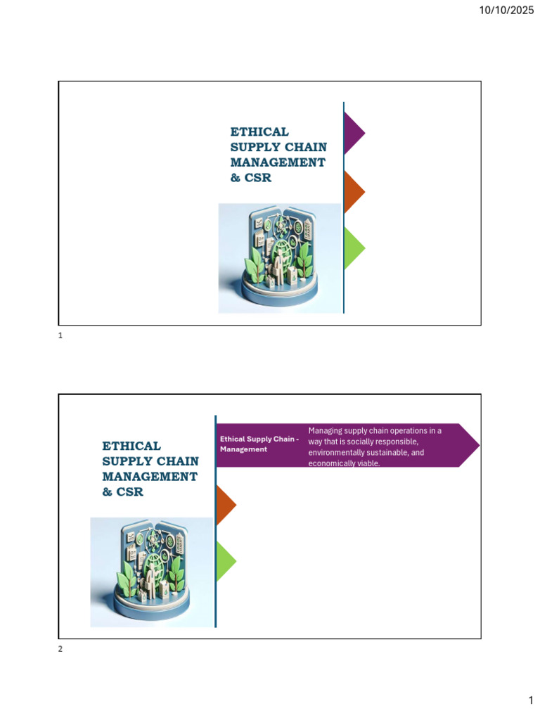 16 Ethical Supply Chain Management and CSR | PDF