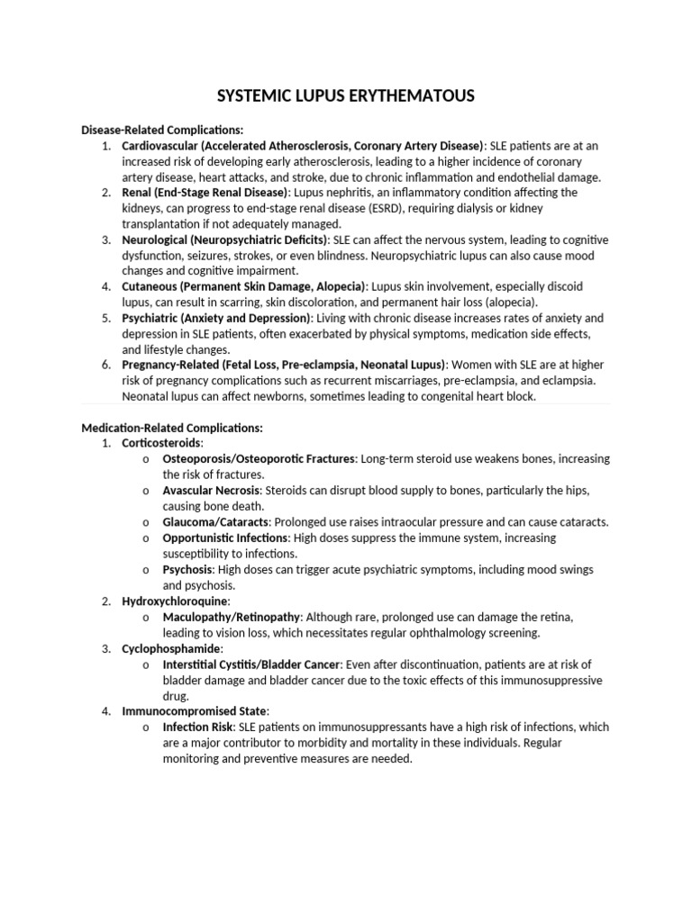 Systemic Lupus Erythematous | PDF | Diseases And Disorders | Human ...