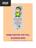 Some Quotes for Full Blossom Mind