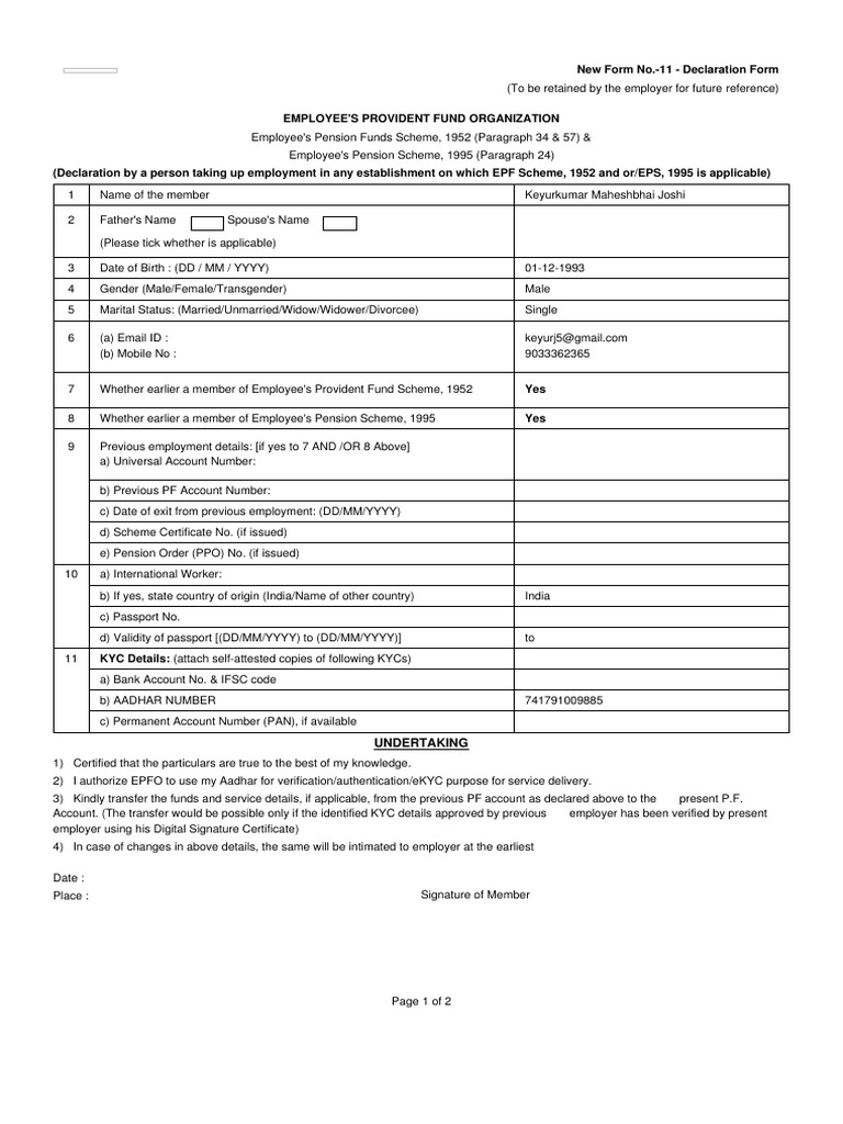 Form 11 Joining Kit (1) | PDF