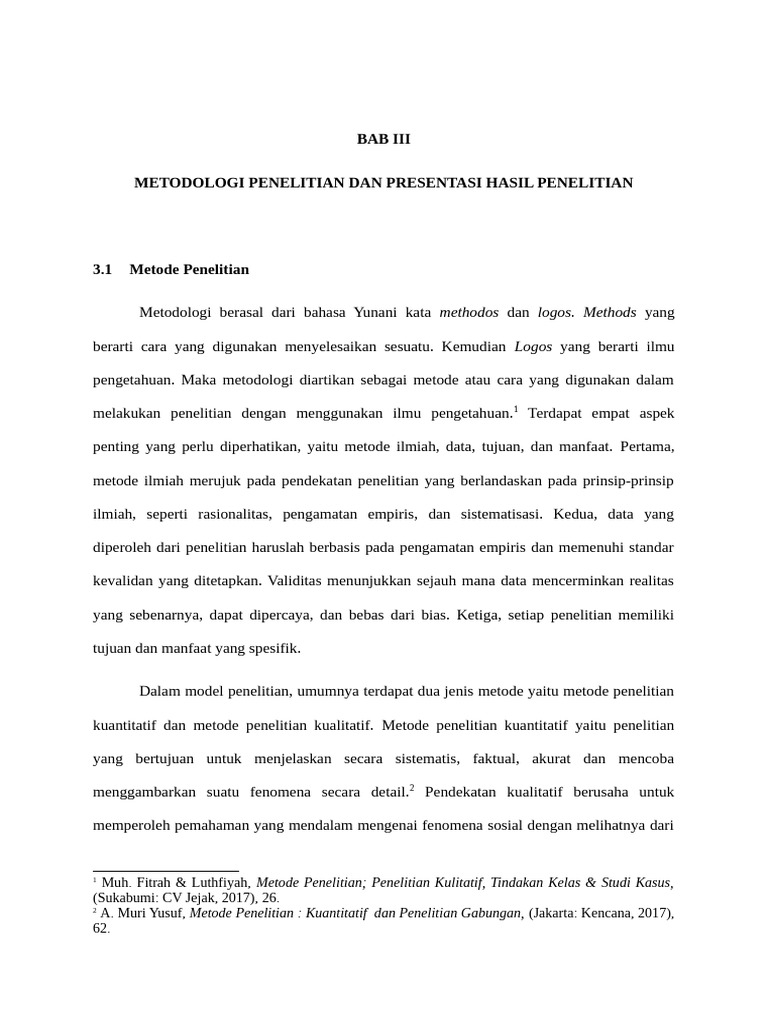 Bab III Kalpin Coba Edit | PDF