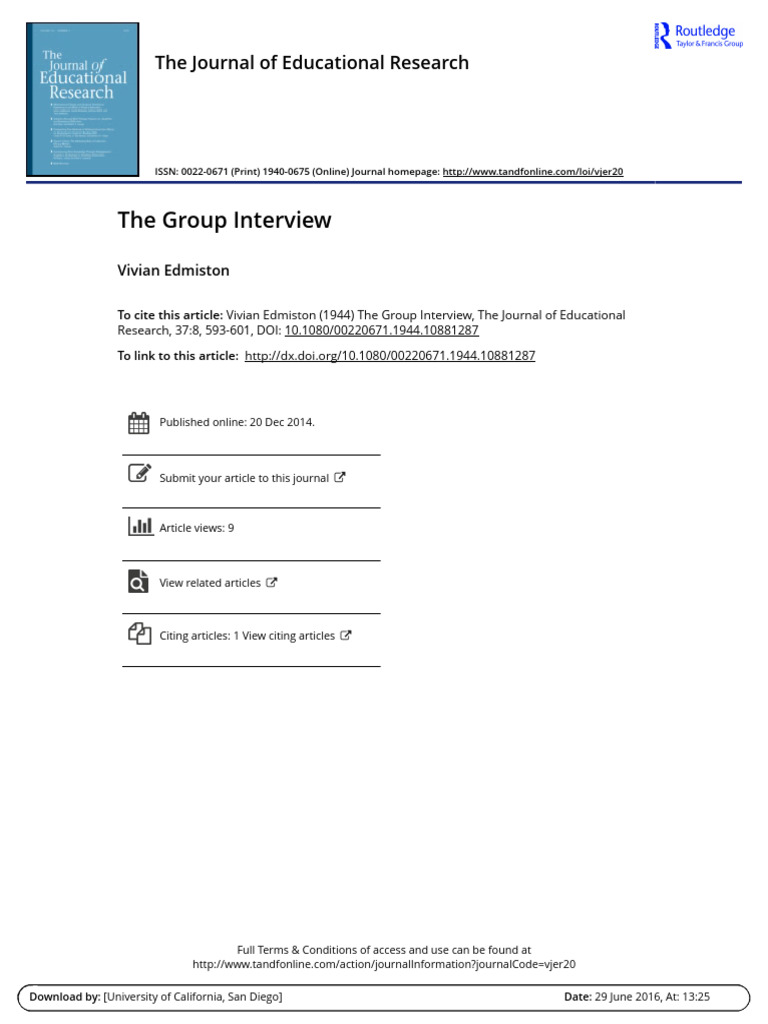 The Group Interview | PDF | Teachers | Curriculum