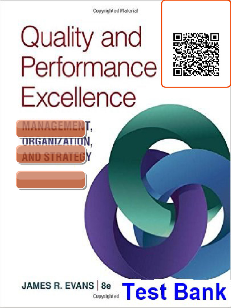 Read Quality and Performance Excellence 8th Edition Evans Test Bank ...
