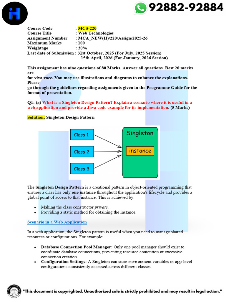MCS-220 SLD ASN 2025-26 | PDF | Model–View–Controller | Spring Framework