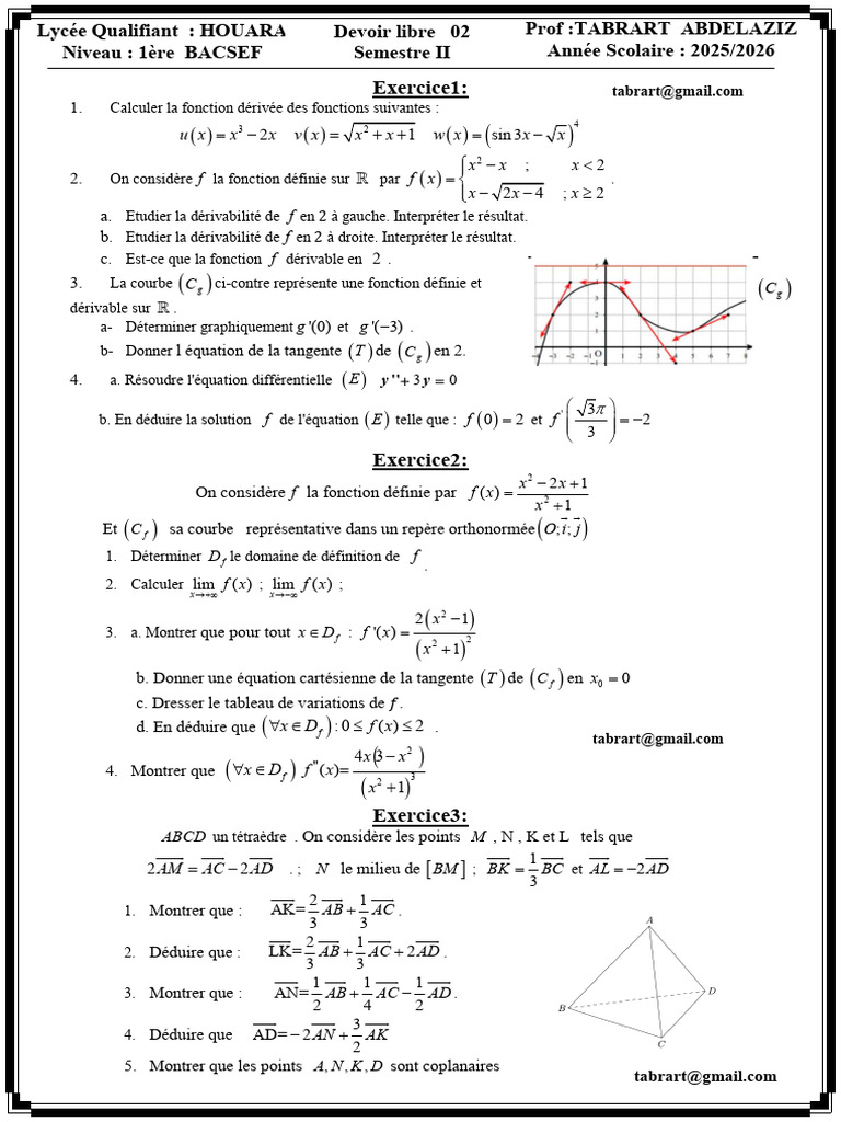Dl2s2 Premier Bac 2026 | PDF
