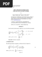 The Carleman'S Inequality For Negative Power Number: Nguyen Thanh Long, Nguyen Vu Duy Linh