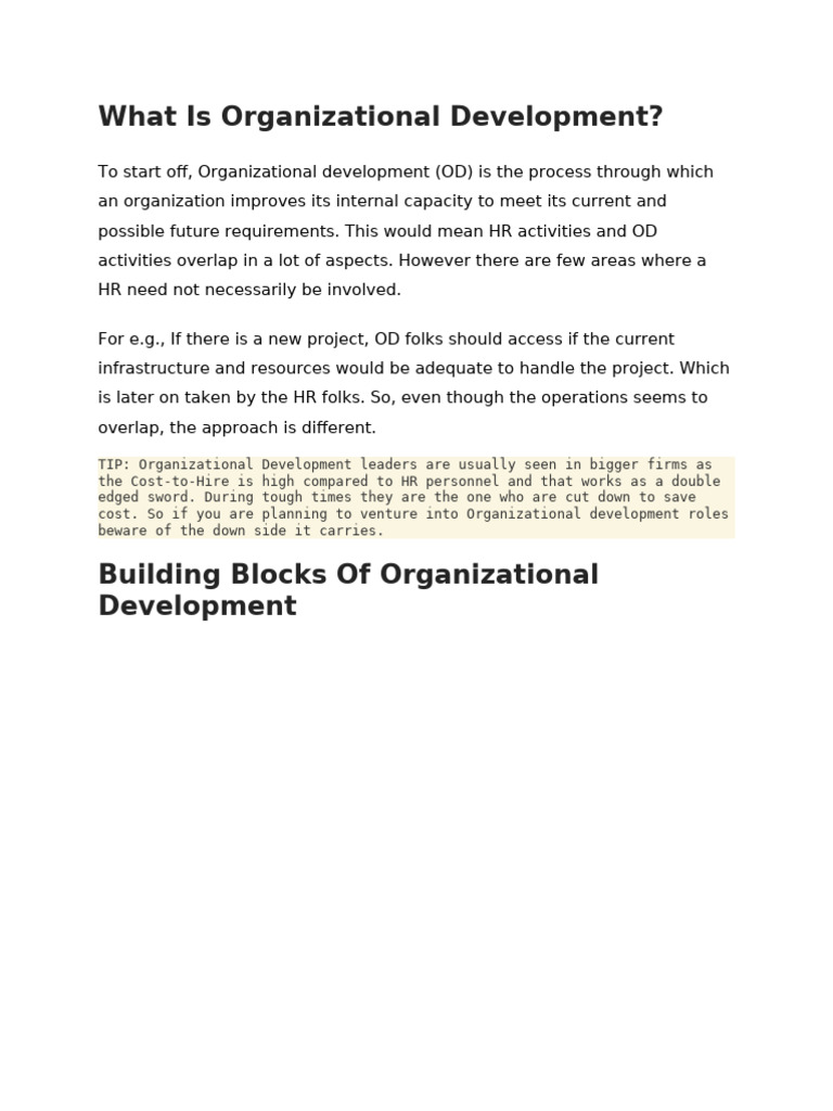 What Is Organizational Development | PDF | Organization Development ...