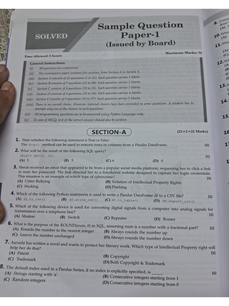 Sample Paper | PDF