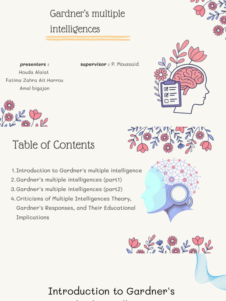 Gardner Multiple Intelligences | PDF | Intelligence | Communication