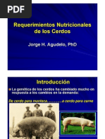 Requerimientos Nutricionales en Cerdos