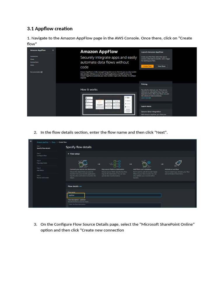appflow - sharepoint to s3 | PDF