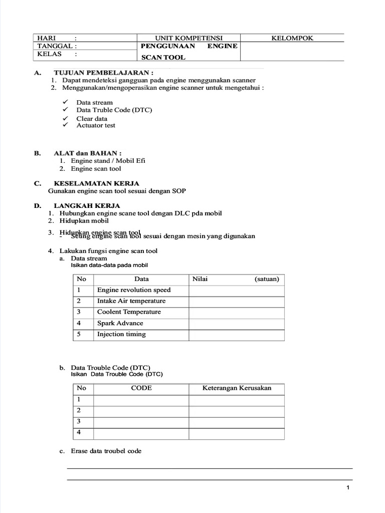 PDF Job Sheet Engine Scanner Compress | PDF