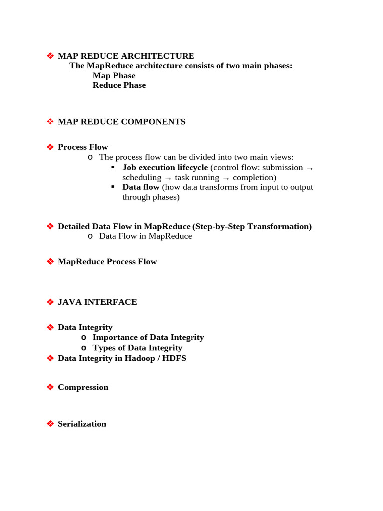 Map Reduce Architecture | PDF