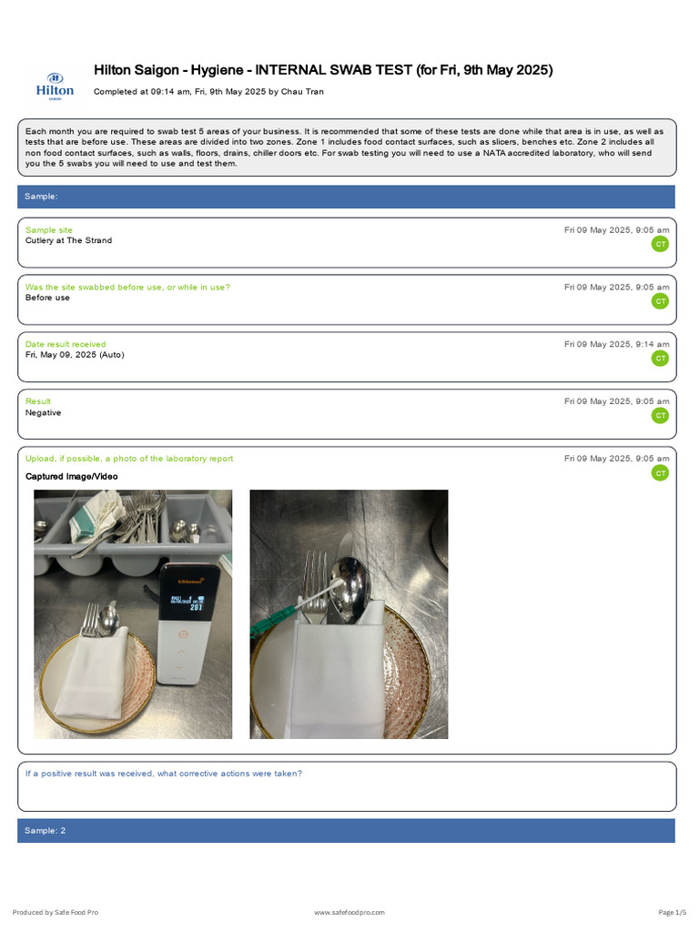 250509. Inter Swab test | PDF