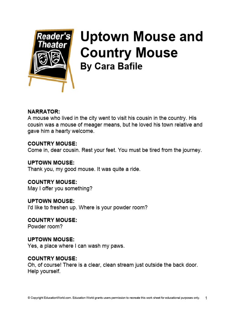 Mouse and Country Mouse | PDF