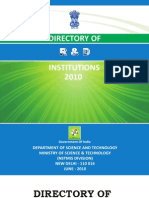 Directory of RD- Ministry of Science Technology india
