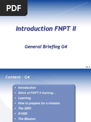 G4 - Introduction FNPT II